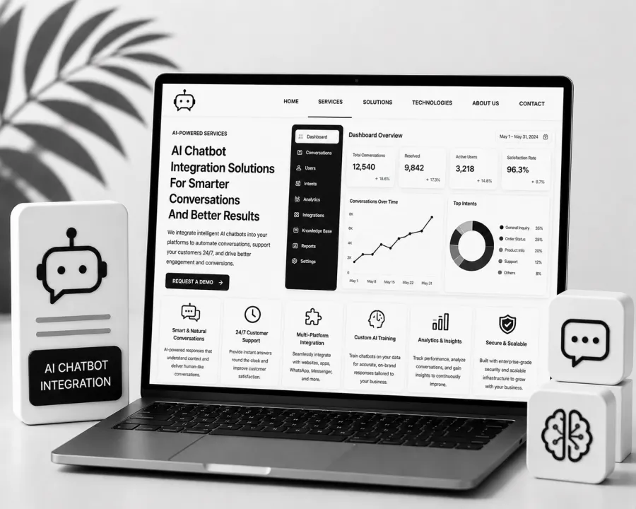 AI-powered chatbots for customer support and sales.