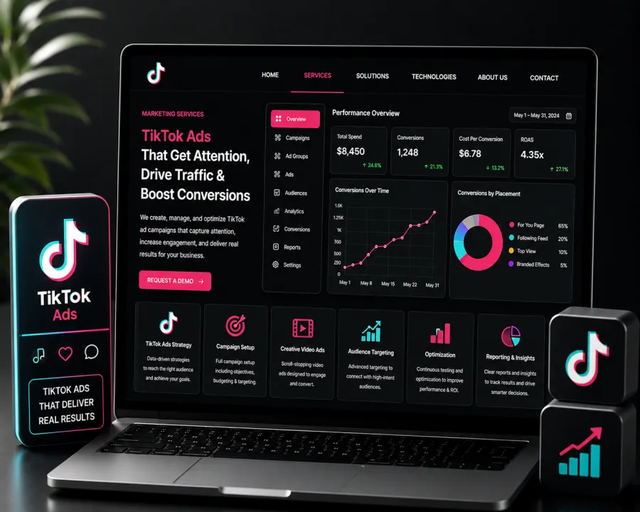Engaging TikTok ad campaigns to reach new audiences.